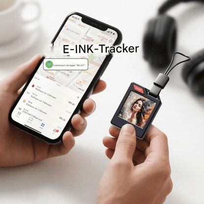 Customizable E-Ink Bluetooth Tracker with Photo & Contact Display