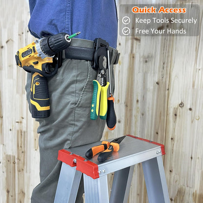 Magnetic Tool Belt Clip,Anti-Slip Magnet Tool Holder for Belt,Strong Magne Clip Tool Belt Accessories for Hammer Screwdrivers Adjustable Wrench Magnetic Tools and Hardware(2 Set)