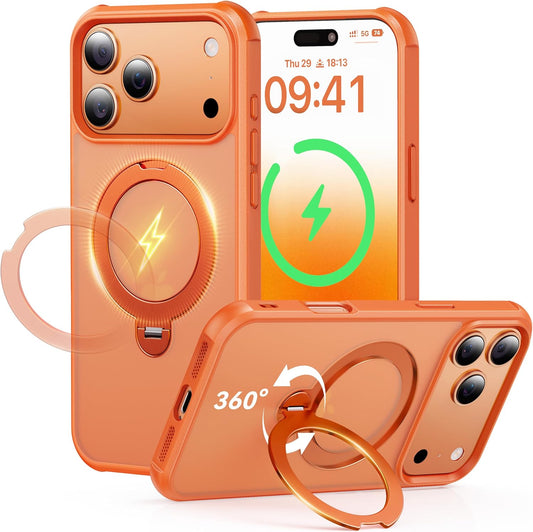 360 Spin Magnetic Stand (Pro-Version) for iPhone 17 Pro Case (Compatible with MagSafe)