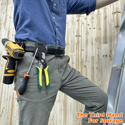 Magnetic Tool Belt Clip,Anti-Slip Magnet Tool Holder for Belt,Strong Magne Clip Tool Belt Accessories for Hammer Screwdrivers Adjustable Wrench Magnetic Tools and Hardware(2 Set)