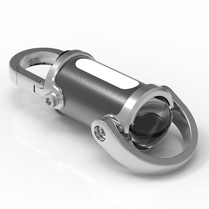Mini Keychain LED Flashlight - Fast Charging Bi-Directional Output Work Light with Emergency SOS
