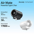 Ultra-Powerful Type-C Plug-in Fan, 17,000 RPM High Speed, Compatible with iPhone, iPad, Power Bank & Tablets.