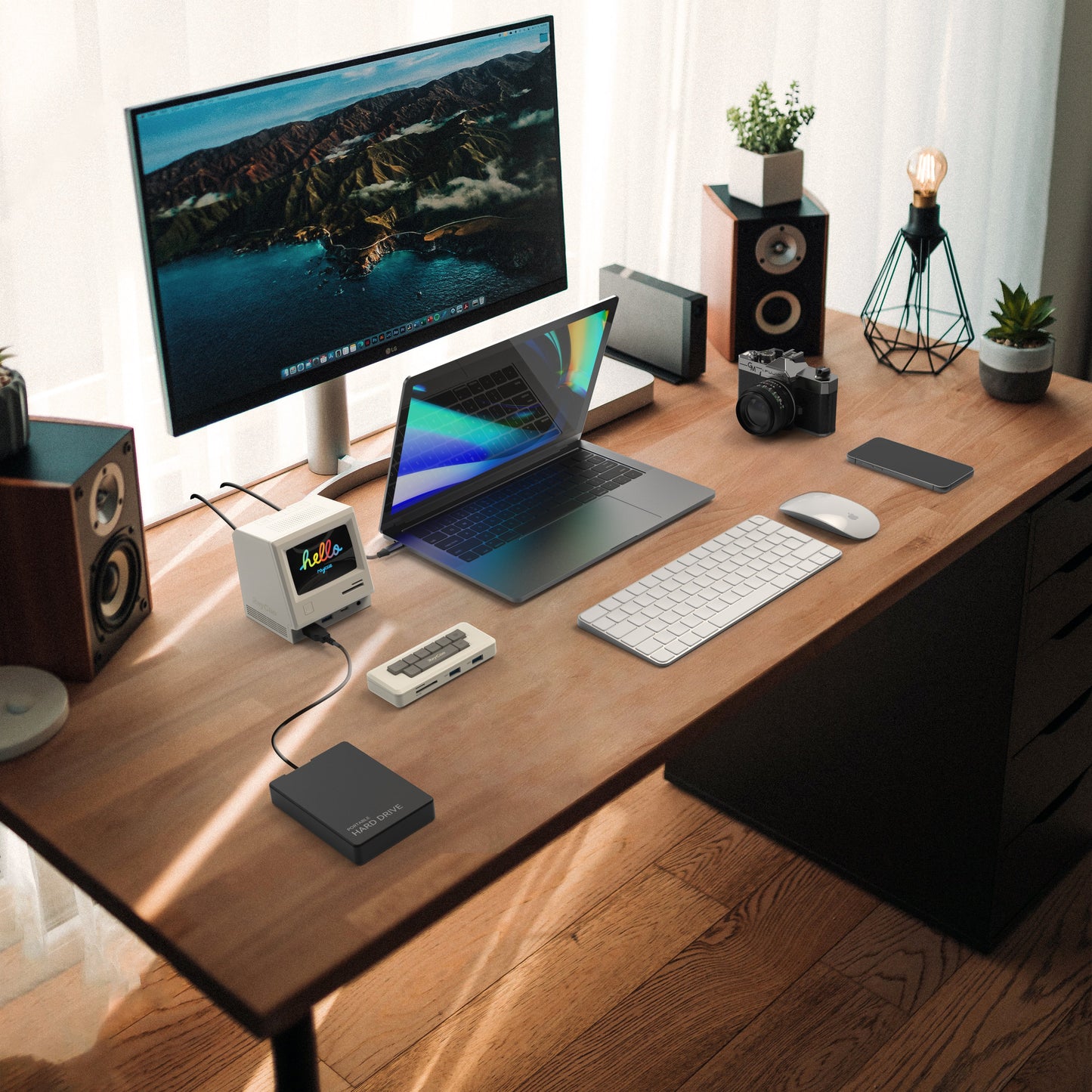 13-in-1 Retro Style Multifunctional Dock w/ Display