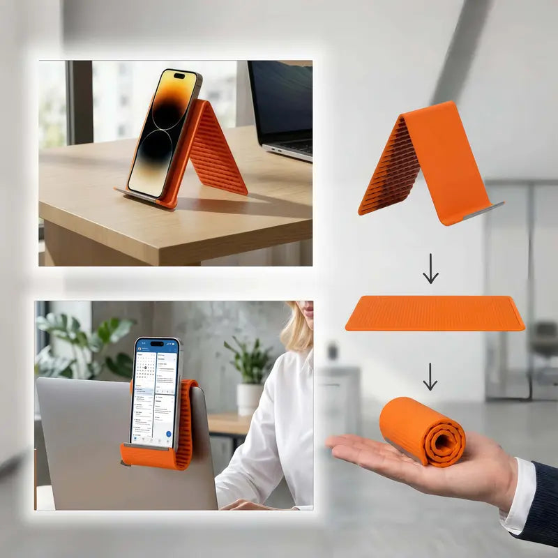 Ultra-Slim Foldable Phone Stand – Universal Adjustable Silicone Cradle – KOKOGOL