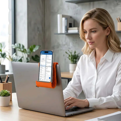 Ultra-Slim Foldable Phone Stand – Universal Adjustable Silicone Cradle for Desk & Travel