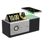 Flip-Up Display Screen Bluetooth Speaker, 7-in-1 Wireless Charging Station, Romantic Sunset Lamp