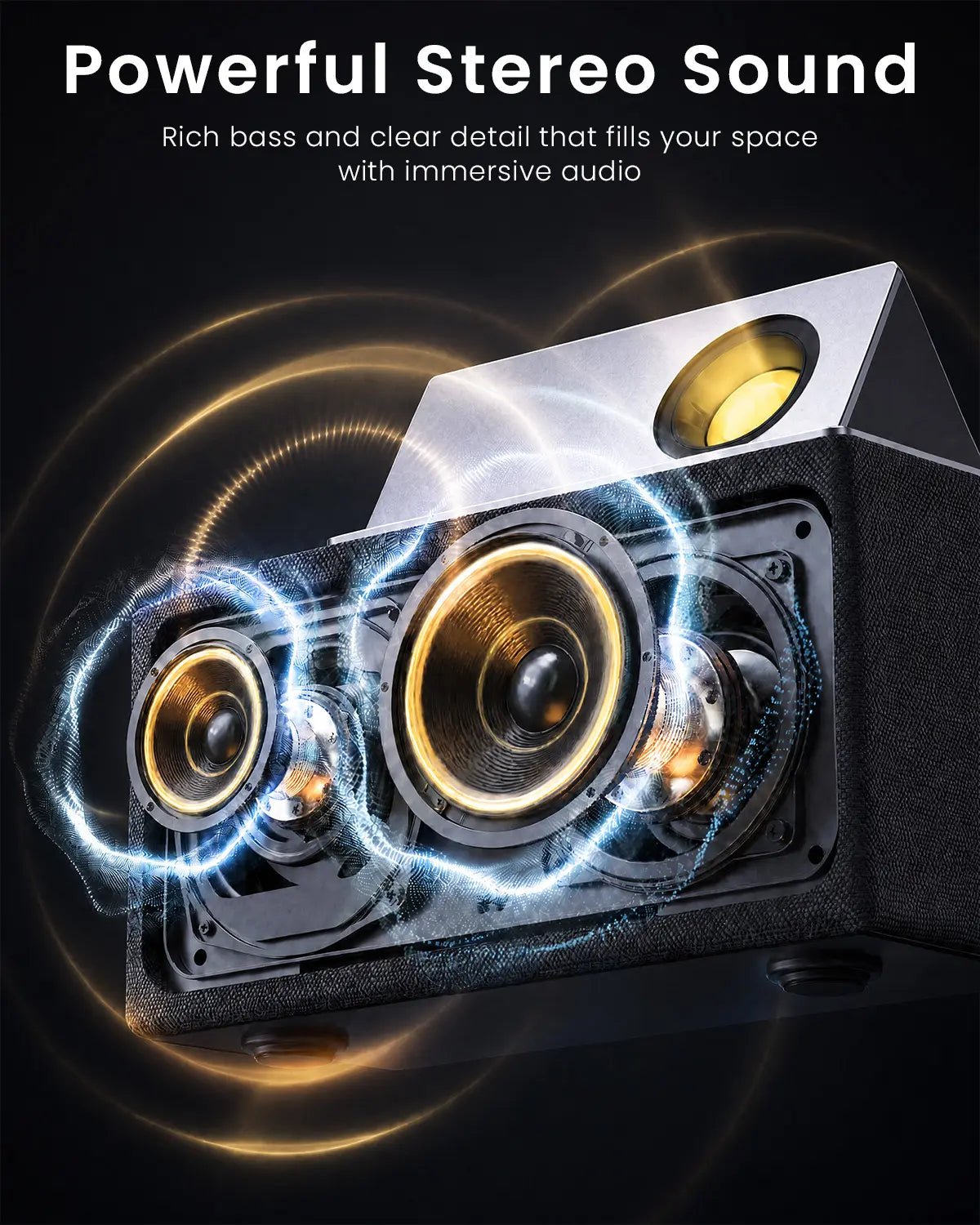 Flip-Up Display Screen Bluetooth Speaker, 7-in-1 Wireless Charging Station, Romantic Sunset Lamp