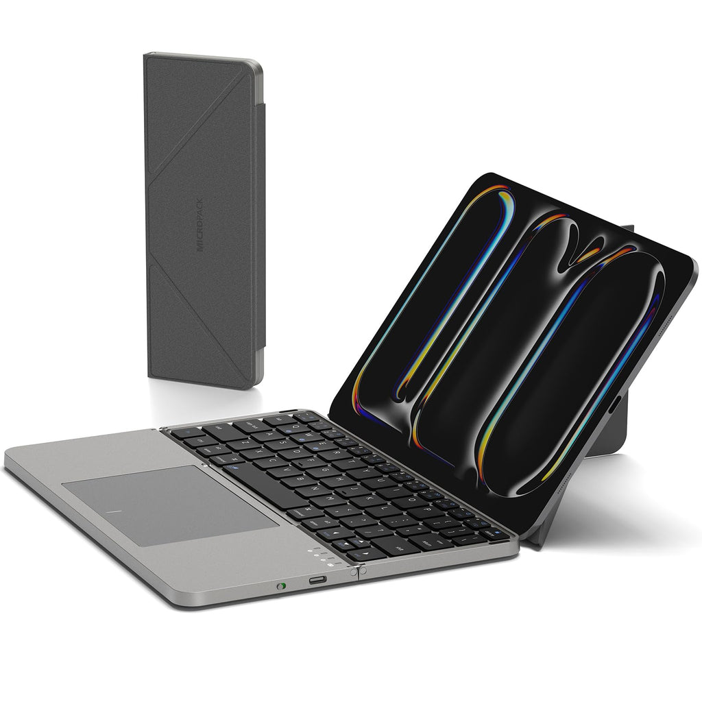 Foldable Bluetooth Keyboard with Touchpad and Stand