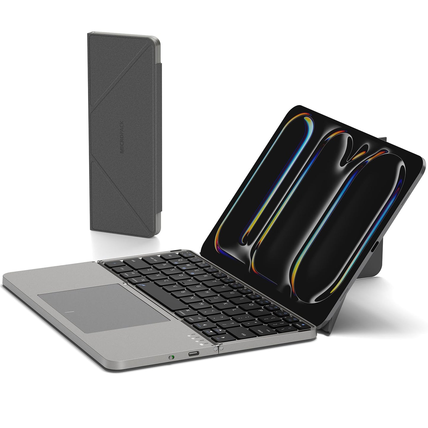 Foldable Bluetooth Keyboard with Touchpad and Stand
