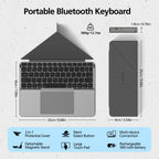 Foldable Bluetooth Keyboard with Touchpad and Stand