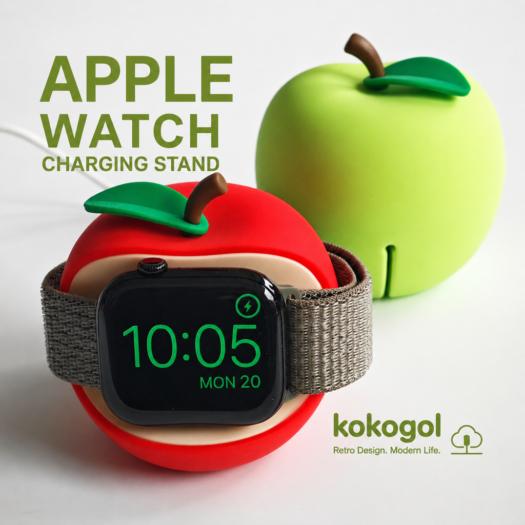 Apple Watch Apple-Shaped Charging Stand & Cable Organizer
