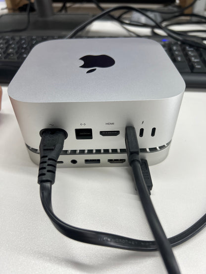 New M4/2024 Mac Mini Hub & Stand with NVMe/ M.2 SATA SSD Enclosure for All New Mac Mini M4/M4Pro