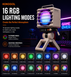 KOKOGOL AirPixel™ Retro RGB Desk Fan with LED Matrix Display & 5000mAh Battery