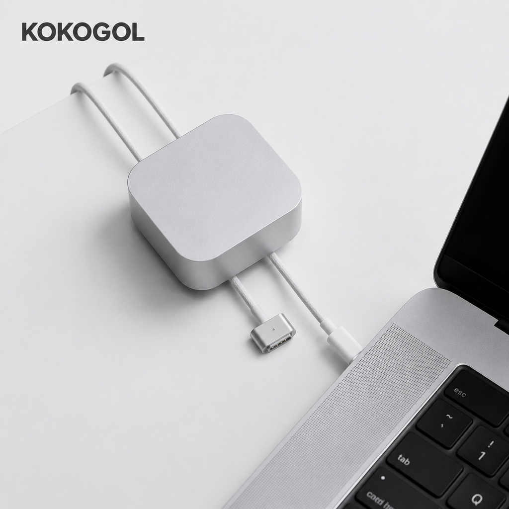 KOKOGOL_Cube_Cable_Organizer_aluminum_alloy_premium_desk_accessory