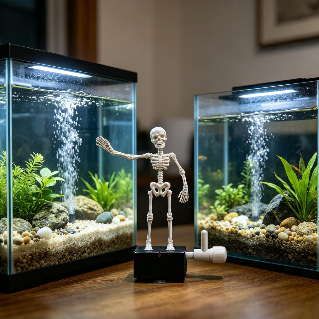 Kokogol Dancing Skull Aquarium Bubbler – Air-Powered Fish Tank Decor