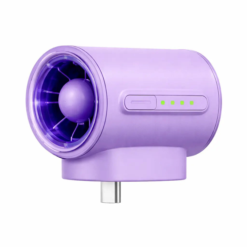 Ultra-Powerful Type-C Plug-in Fan, 17,000 RPM High Speed, Compatible with iPhone, iPad, Power Bank & Tablets.