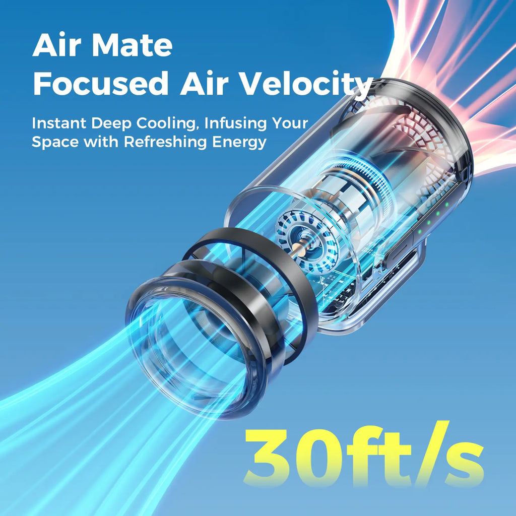 Ultra-Powerful Type-C Plug-in Fan, 17,000 RPM High Speed, Compatible with iPhone, iPad, Power Bank & Tablets.