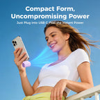 Ultra-Powerful Type-C Plug-in Fan, 17,000 RPM High Speed, Compatible with iPhone, iPad, Power Bank & Tablets.