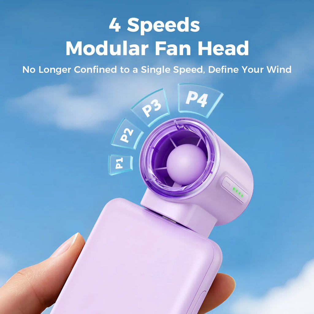 Ultra-Powerful Type-C Plug-in Fan, 17,000 RPM High Speed, Compatible with iPhone, iPad, Power Bank & Tablets.