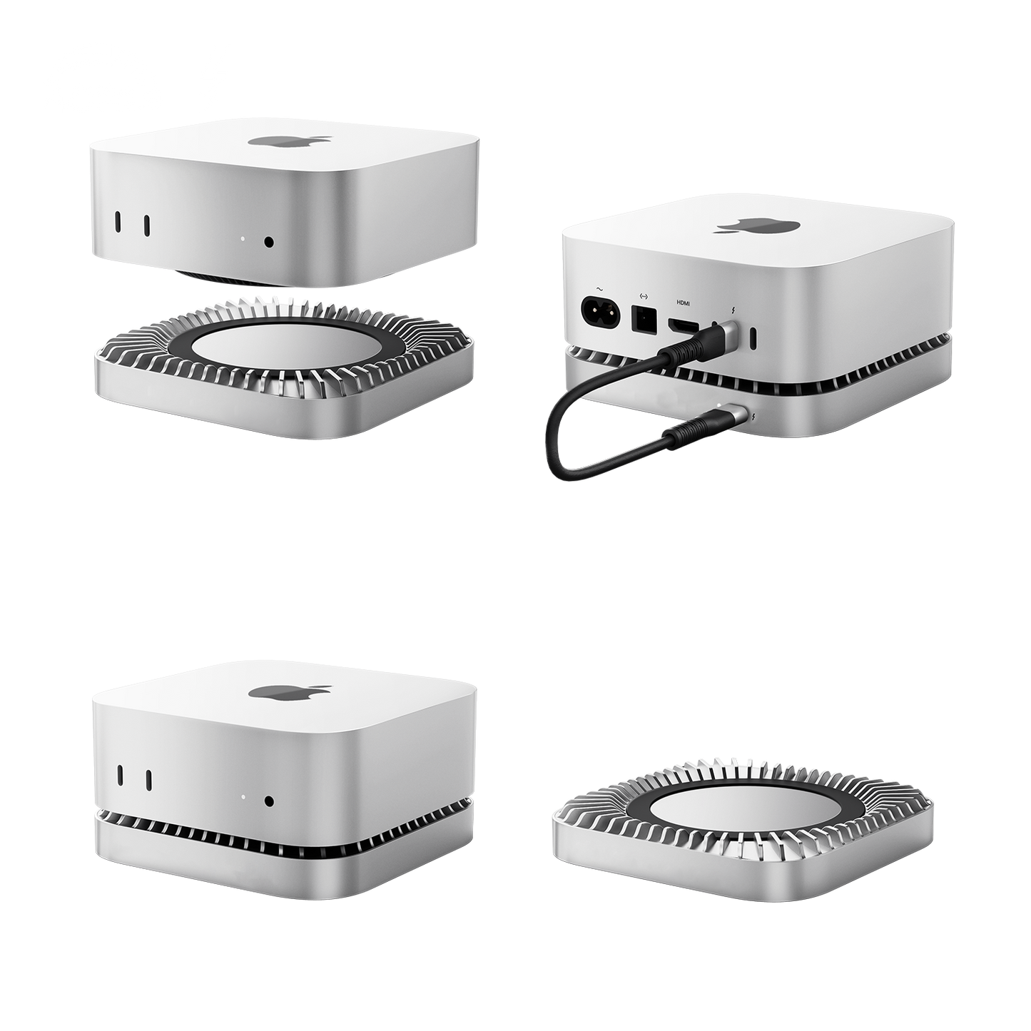 New M4/2024 Mac Mini Hub & Stand with NVMe/ M.2 SATA SSD Enclosure for All New Mac Mini M4/M4Pro