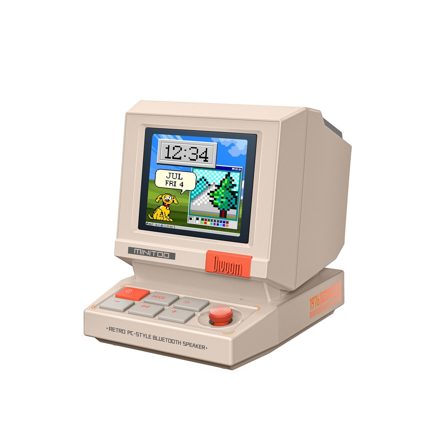 MiniToo Retro PC-Style Pixel Bluetooth Speaker & Alarm Clock