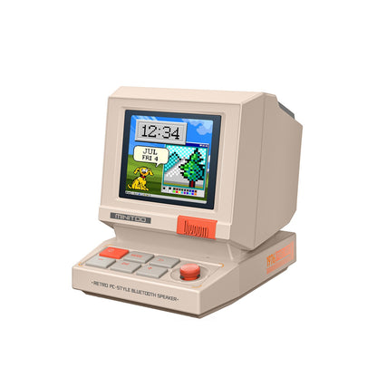 MiniToo Retro PC-Style Pixel Bluetooth Speaker & Alarm Clock