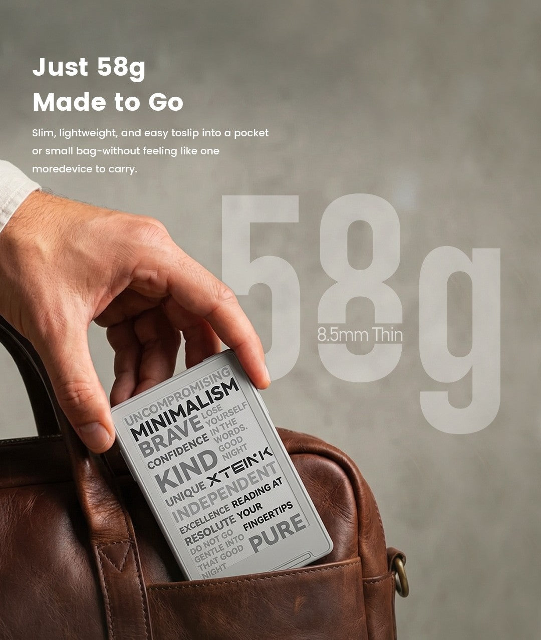 Mini E-Ink Reader Ultra-Thin Magnetic Pocket Reader – KOKOGOL