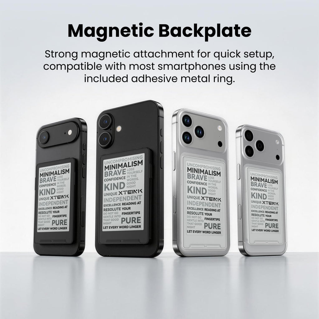 Mini E-Ink Reader Ultra-Thin Magnetic Pocket Reader
