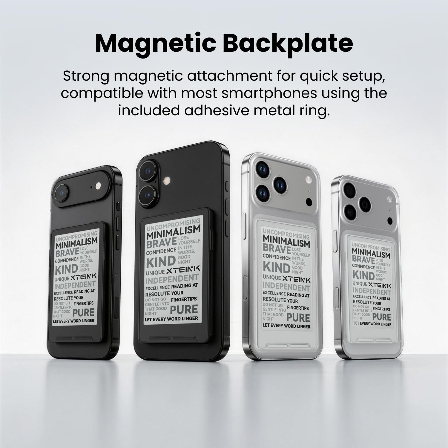 Mini E-Ink Reader Ultra-Thin Magnetic Pocket Reader