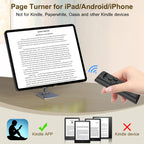 Remote Control for TikTok Scrolling with Phone Stand, Wireless Page Turner, Selfie Camera Shutter Video Recording for iOS Android