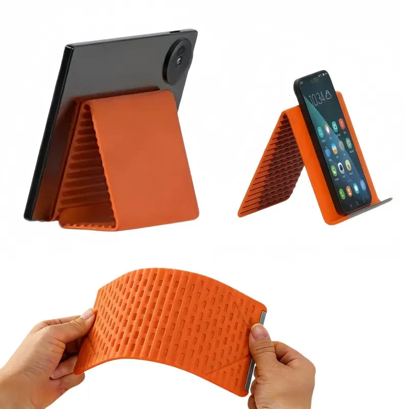 Ultra-Slim Foldable Phone Stand – Universal Adjustable Silicone Cradle for Desk & Travel