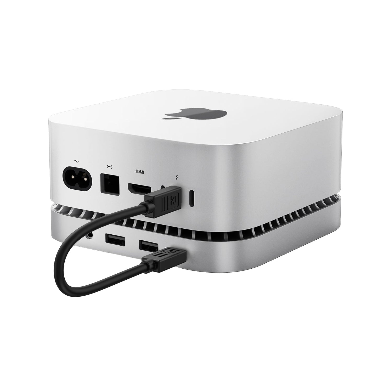 New M4/2024 Mac Mini Hub & Stand with NVMe/ M.2 SATA SSD Enclosure for All New Mac Mini M4/M4Pro