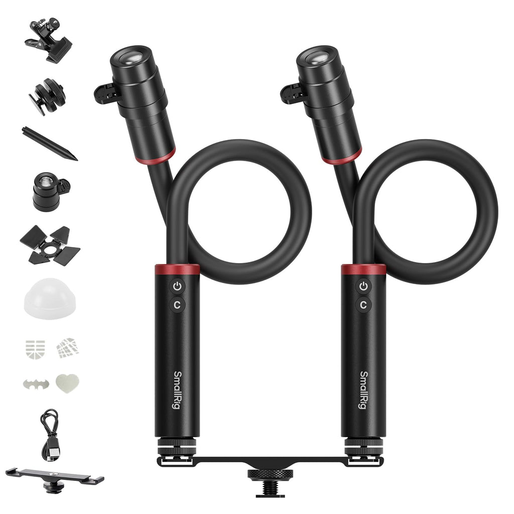 RM 03 Makro-Foto-LED-Leuchte für Pilze und Miniaturen, 5 Farben CRI95, flexibler Arm, Diffusor