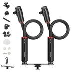 RM 03 Makro-Foto-LED-Leuchte für Pilze und Miniaturen, 5 Farben CRI95, flexibler Arm, Diffusor