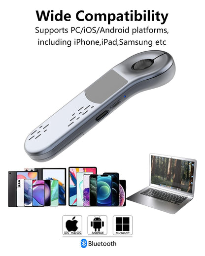 Air Mouse Rechargeable Wireless Presenter with Touchpad for PC/Laptop/iOS/Android, Bluetooth Remote Control for PowerPoint/Keynote/TikTok/Camera/Kindle App