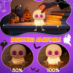 Kokogol BooGlow Skull Night Light – Rechargeable Color-Changing Silicone Lamp