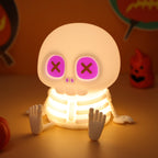 Kokogol BooGlow Skull Night Light – Rechargeable Color-Changing Silicone Lamp