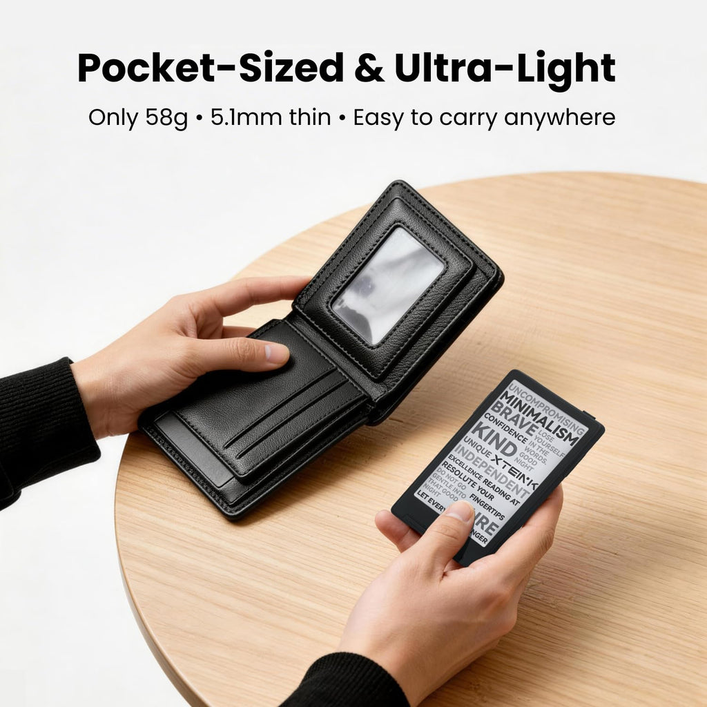 Mini E-Ink Reader Ultra-Thin Magnetic Pocket Reader