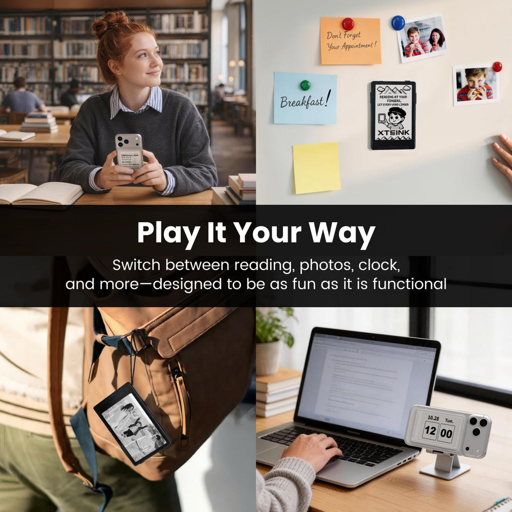 Mini E-Ink Reader Ultra-Thin Magnetic Pocket Reader