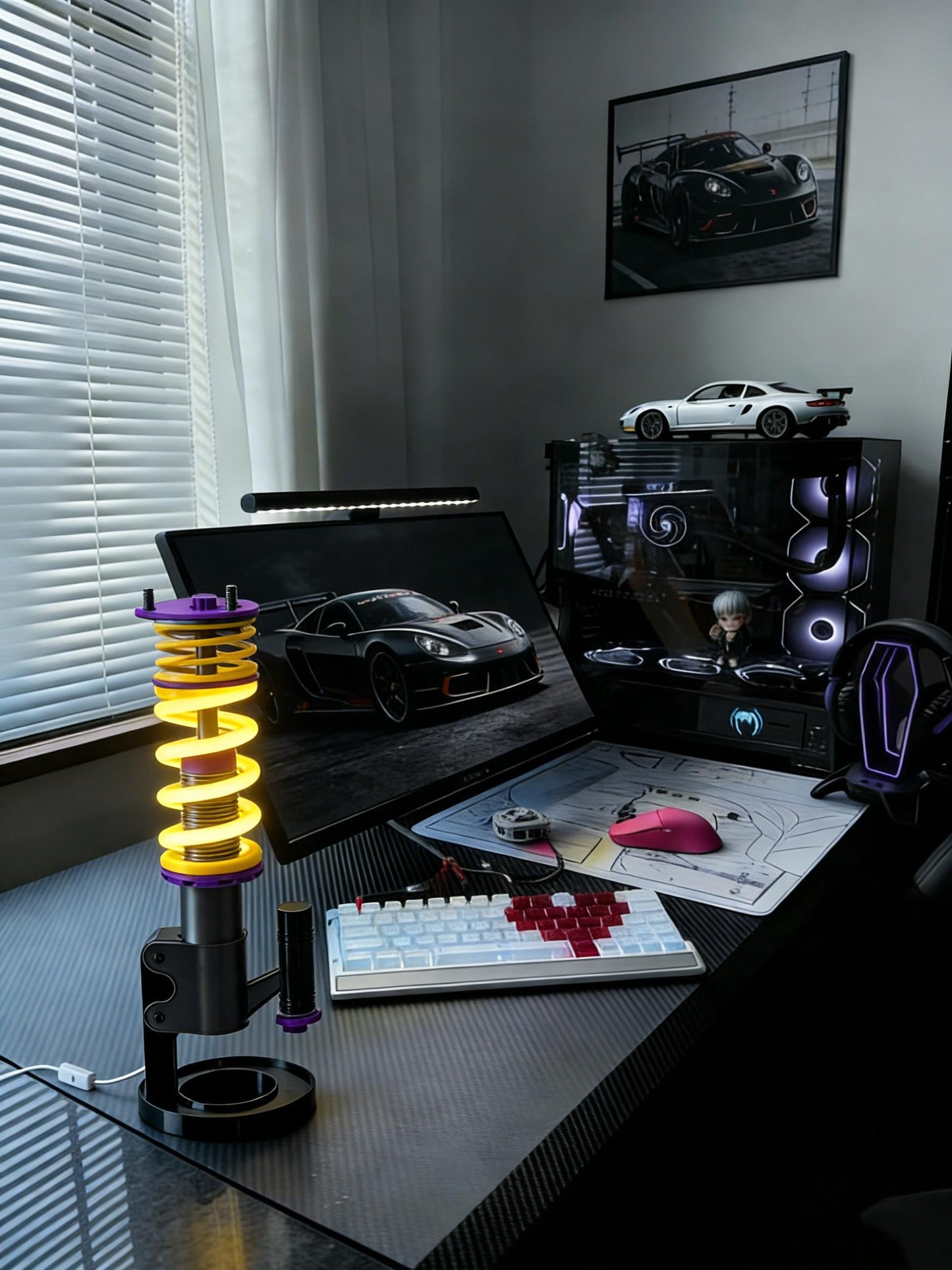 The Coilover Desk Lamp: Bring the track to your desk