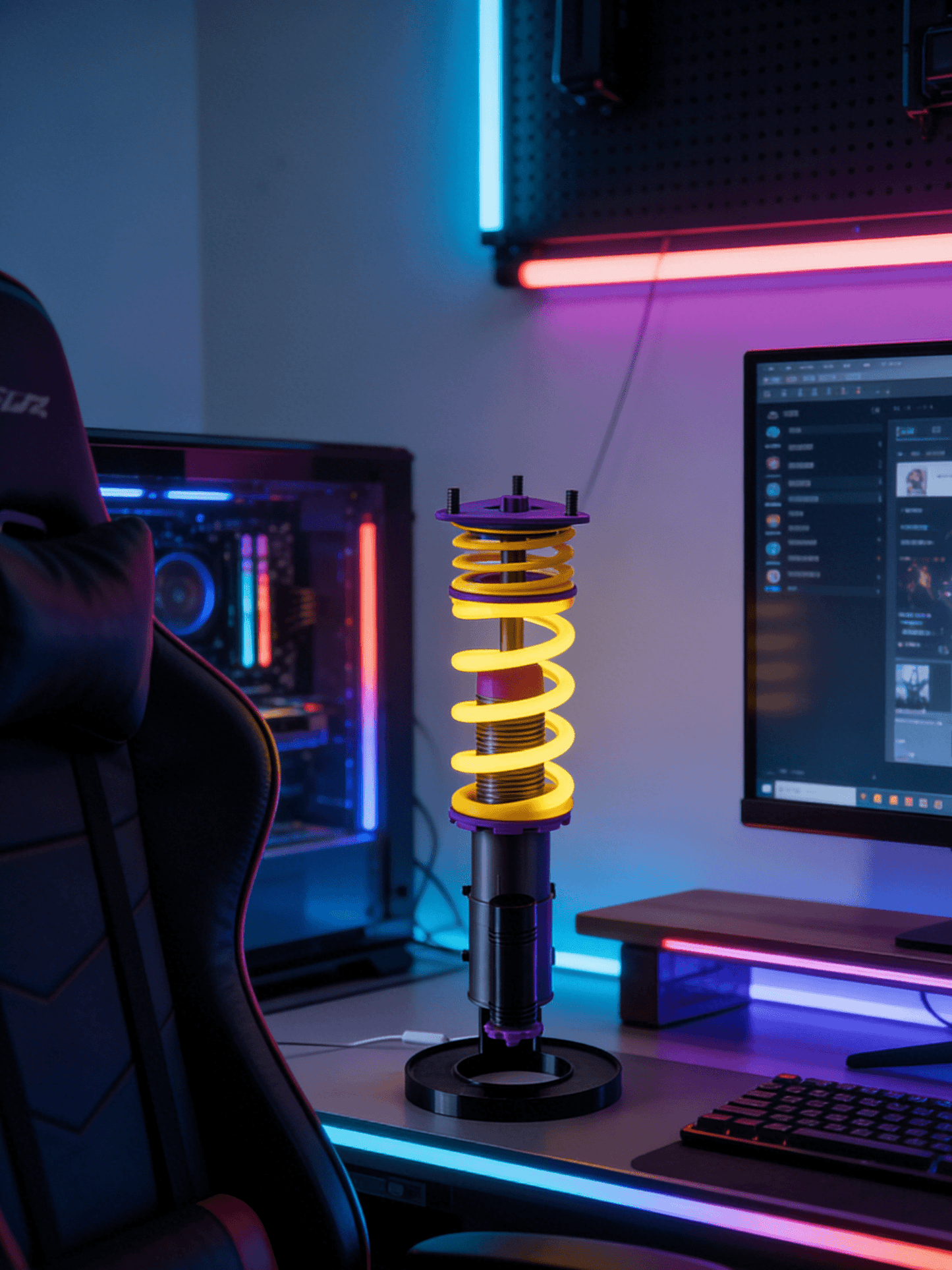 The Coilover Desk Lamp: Bring the track to your desk