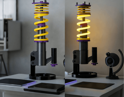 The Coilover Desk Lamp: Bring the track to your desk