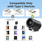 Ultra-Powerful Type-C Plug-in Fan, 17,000 RPM High Speed, Compatible with iPhone, iPad, Power Bank & Tablets.