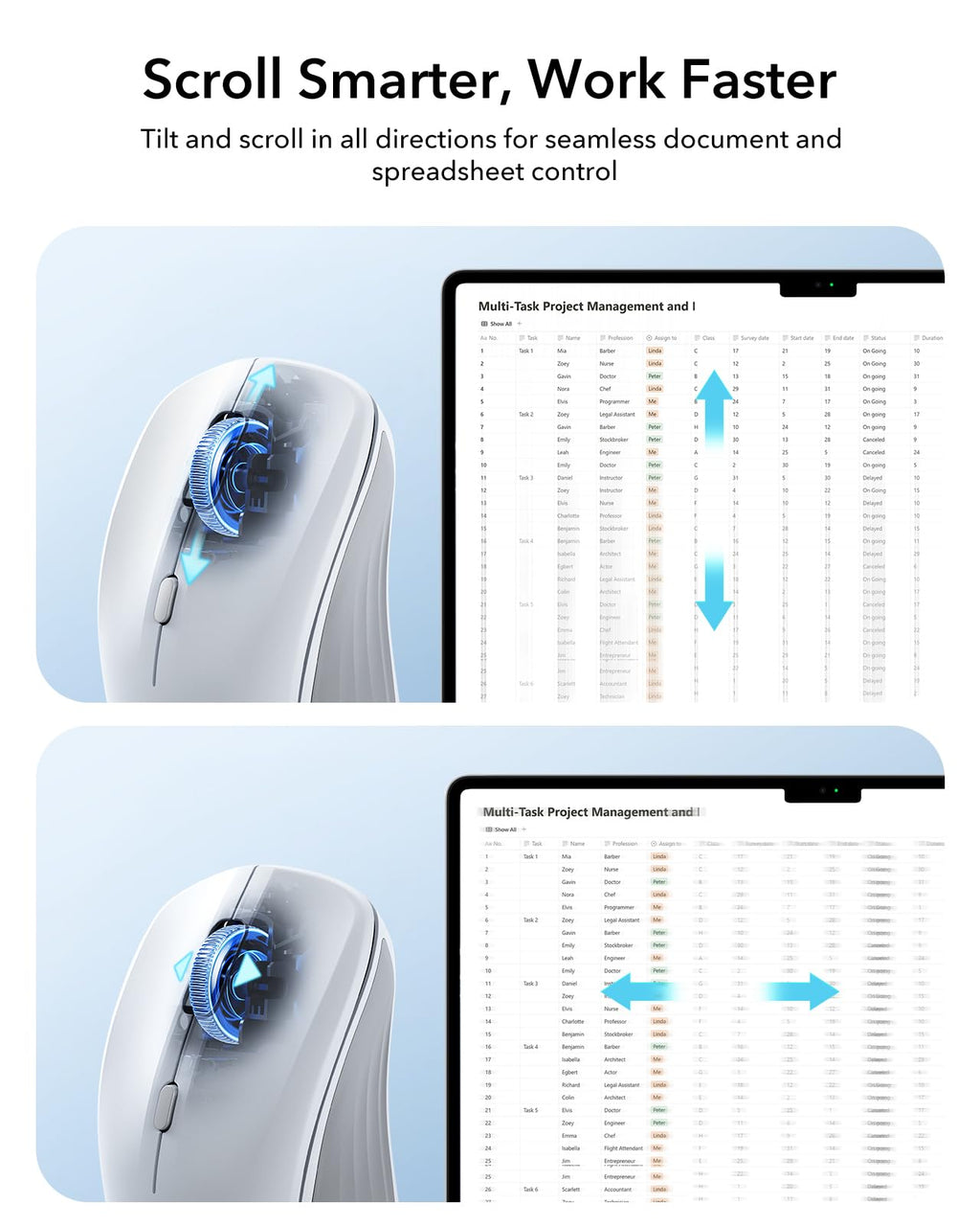 MagMouse Snap-to-Carry Bluetooth Mouse