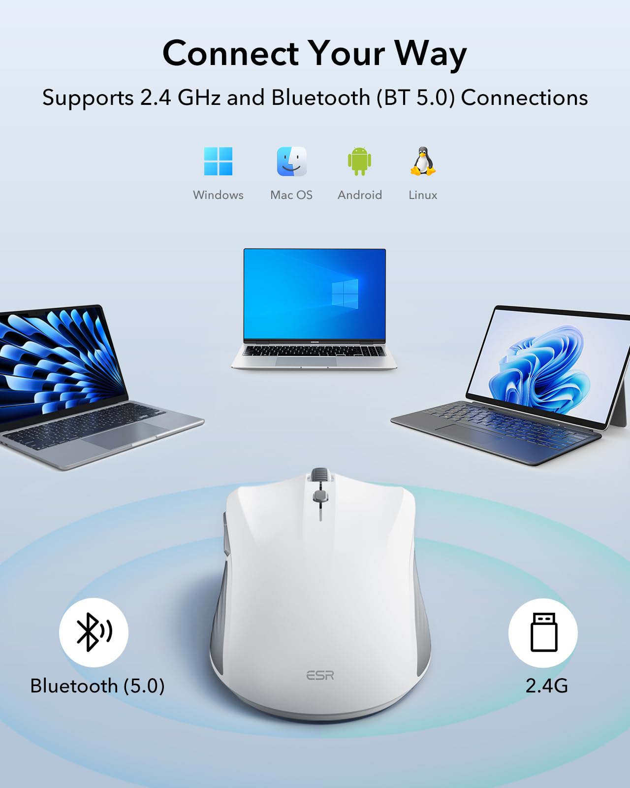 MagMouse Snap-to-Carry Bluetooth Mouse