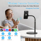 Bluetooth Remote for TikTok Scrolling, Page Turning, Volume Control & Camera Shutter | Hands-Free Phone Controller for iPhone & Android