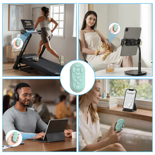 Bluetooth Remote for TikTok Scrolling, Page Turning, Volume Control & Camera Shutter | Hands-Free Phone Controller for iPhone & Android