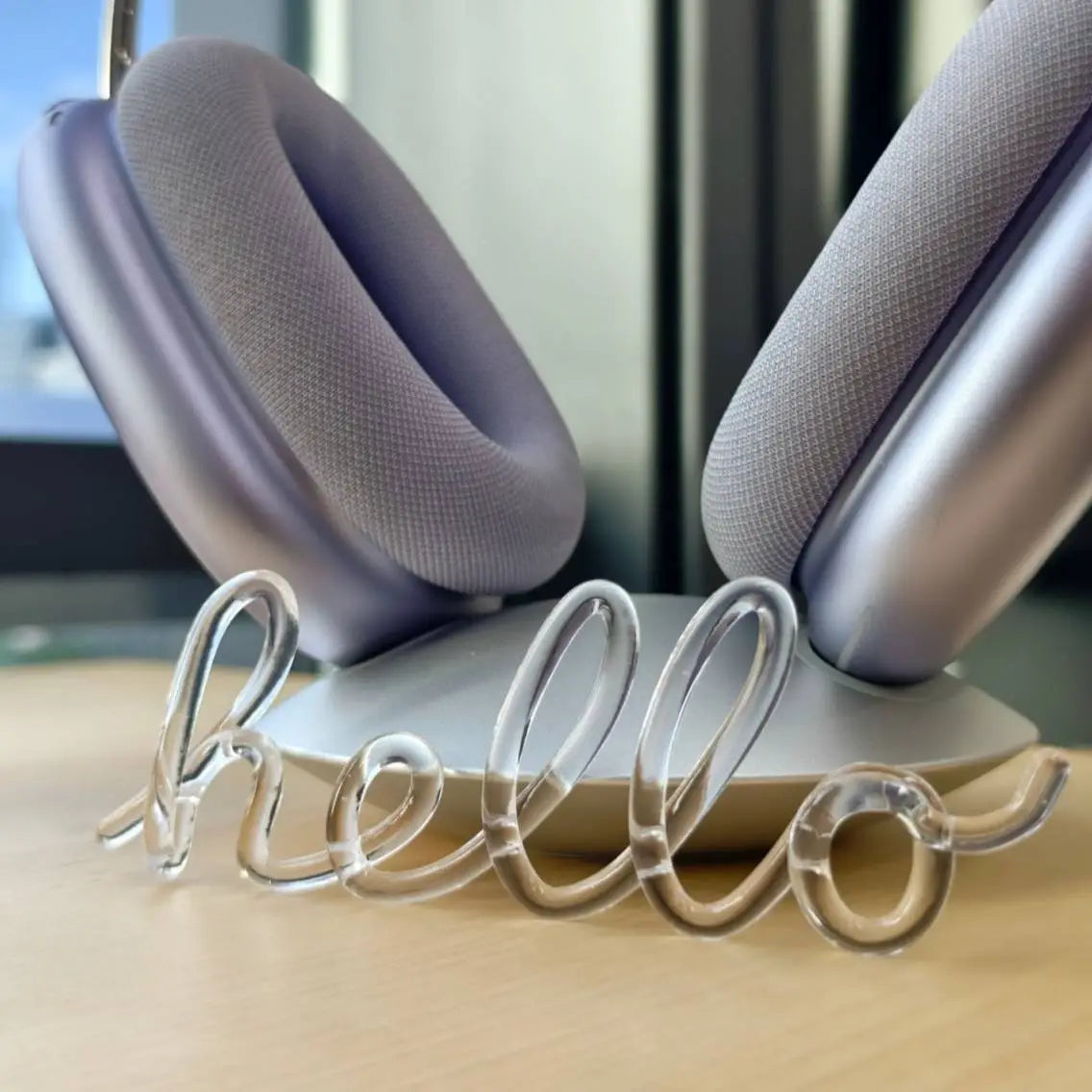 “Hello” Handwritten Clear Acrylic Display – A Small Nostalgic Desk Statement