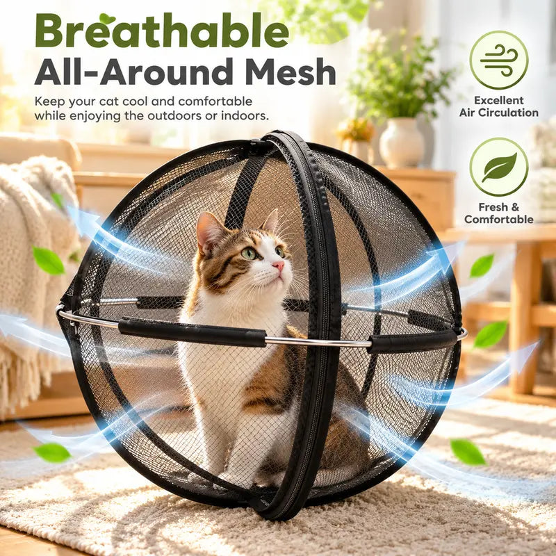 KOKOGOL Portable Outdoor Cat Enclosure — Mesh Ball Playpen
