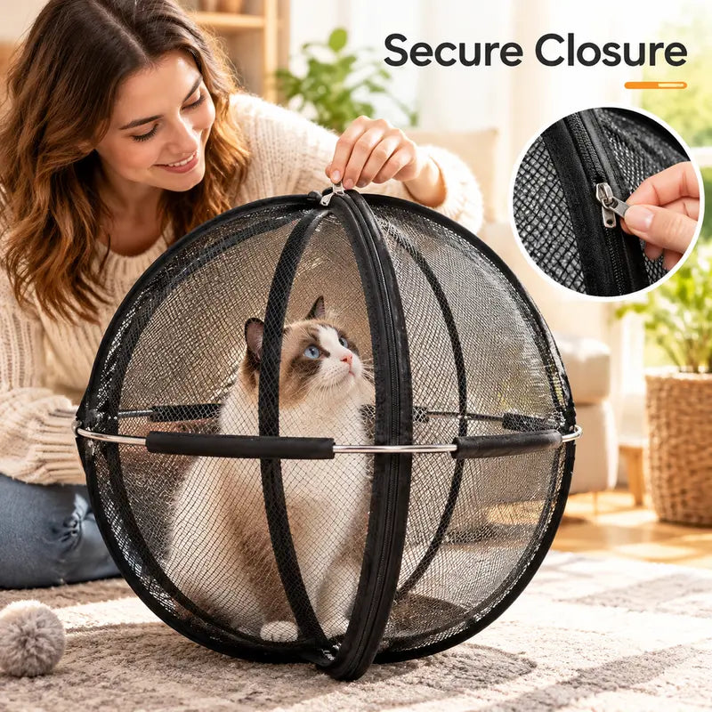 KOKOGOL Portable Outdoor Cat Enclosure — Mesh Ball Playpen